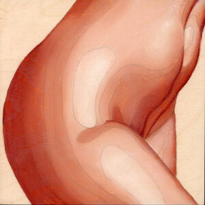 Christina Cerquiera's pastel painting of a nude woman's hips